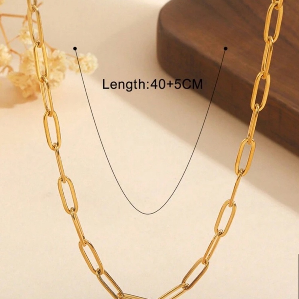 Gold Plated Stainless Steel 2pc Necklace Bracelet Set - Picture 5 of 5